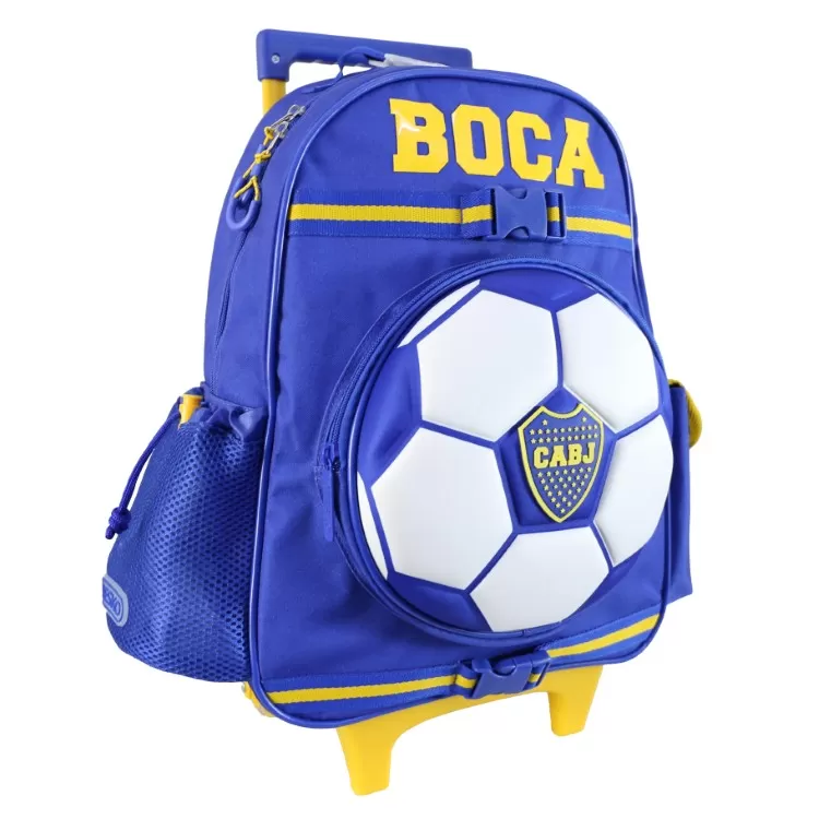 Mochila Escolar Cresko 2026 Boca Juniors 16" con Carro Art.BO299